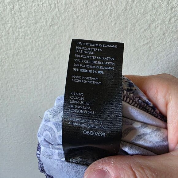 Free People Shes Something Else Purple Floral Print Mini Skirt Size Medium - Picture 5 of 6